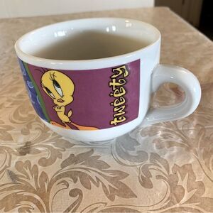 Vintage Tweety Bird Mug Cup 1998 Warner Bros Looney Tunes Excellent Condition